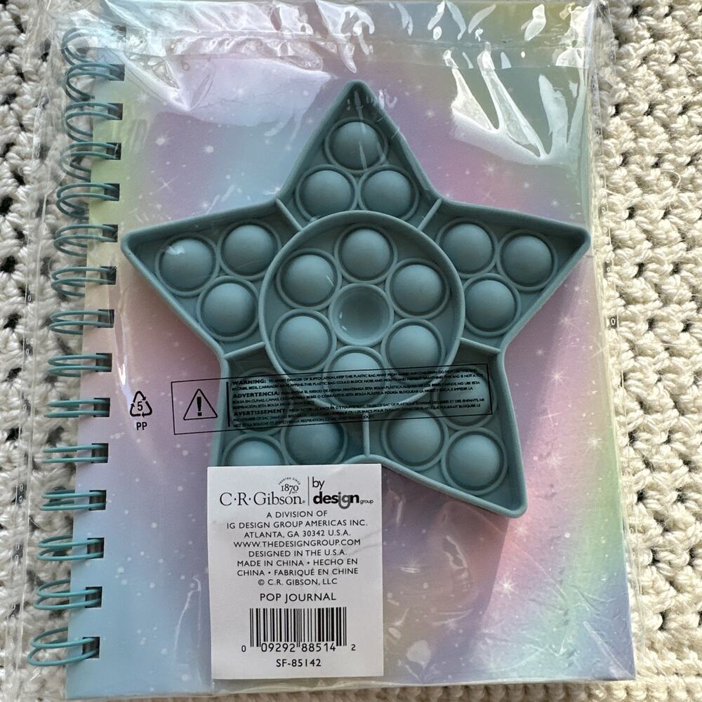 Sensory Friendly Pop Journal With Pop Fidget 120 Pages New Contrasting Lines